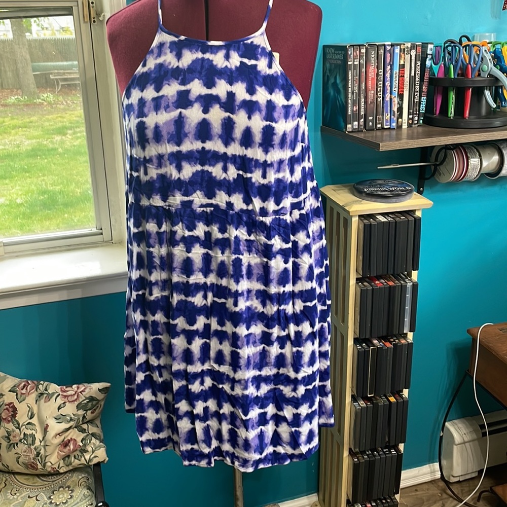 Purple tye dye coverup